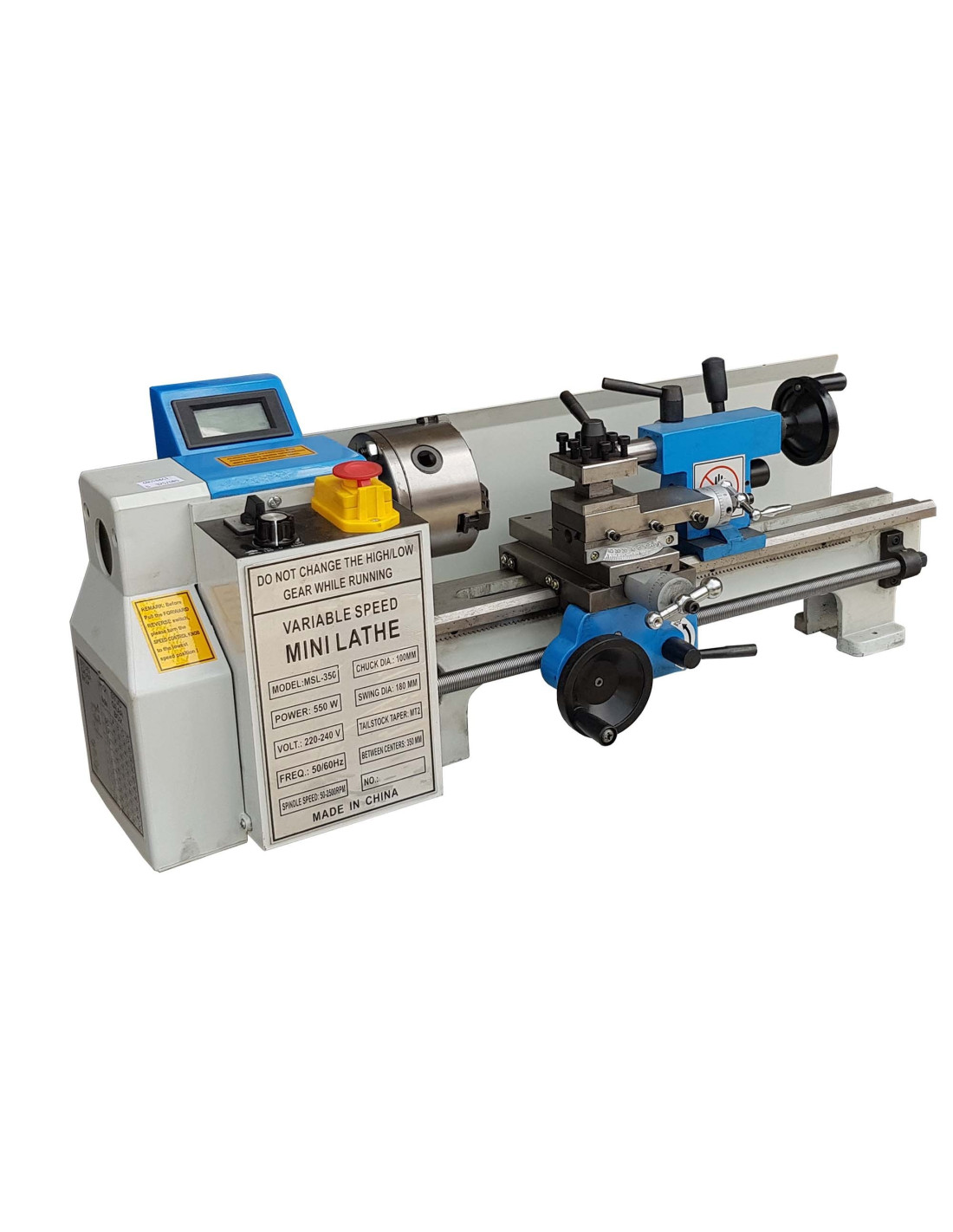 MSL350 MINI STEEL LATHE BRUSHLESS MOTOR 550W 350 MM
