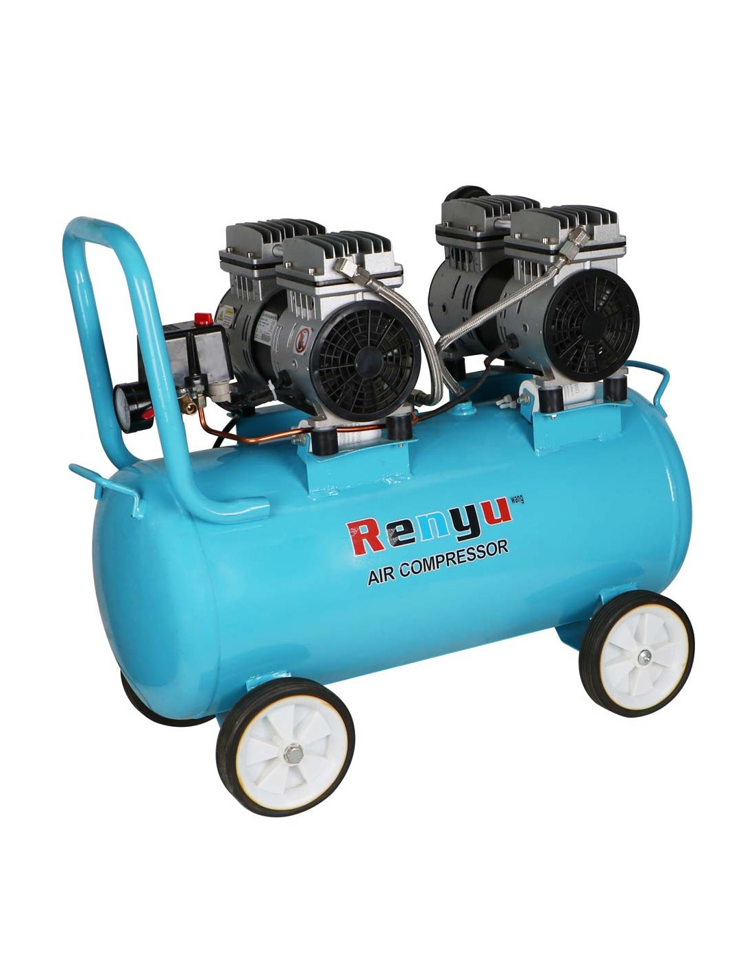 RY50 RENYUWANG SILENT AIR COMPRESSOR 2 MOTORS 50 LTR