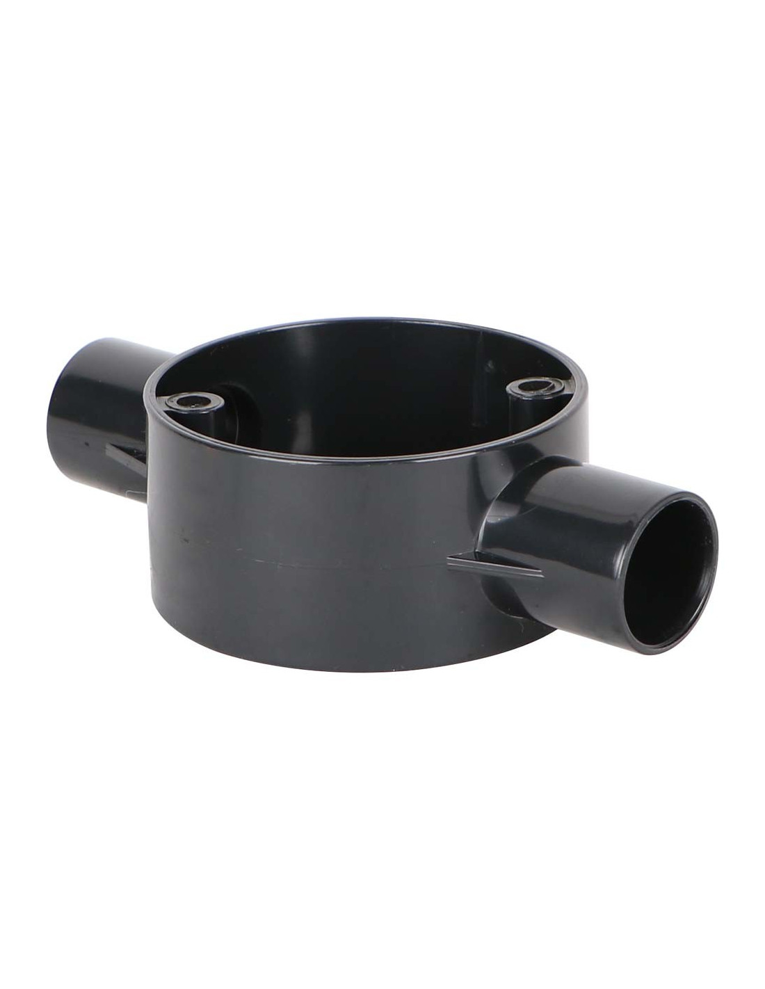 ELECTRIC ROUND BOX 2 WAY x 3/4" BLACK