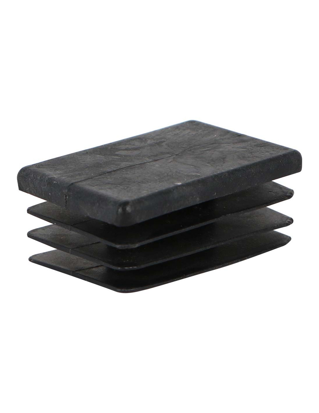 RECTANGULAR PLASTIC INSERT TUBE BLACK 30 x 60 MM