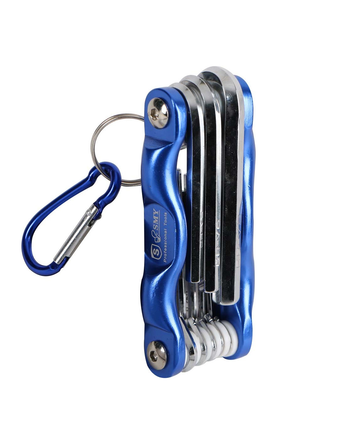 STK1007 FOLDABLE HEX ALLEN KEY 8 PCS/SET W/ SNAP HOOK