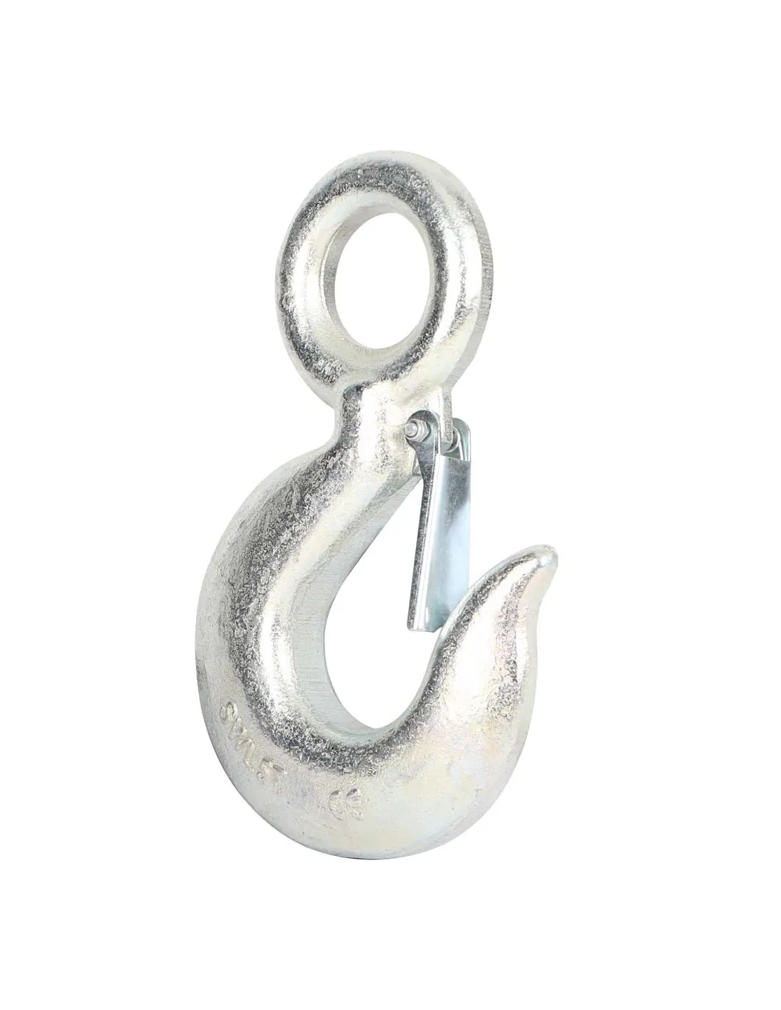 ELEC. GALV. EYE HOIST HOOK W/ LATCH 5 TON