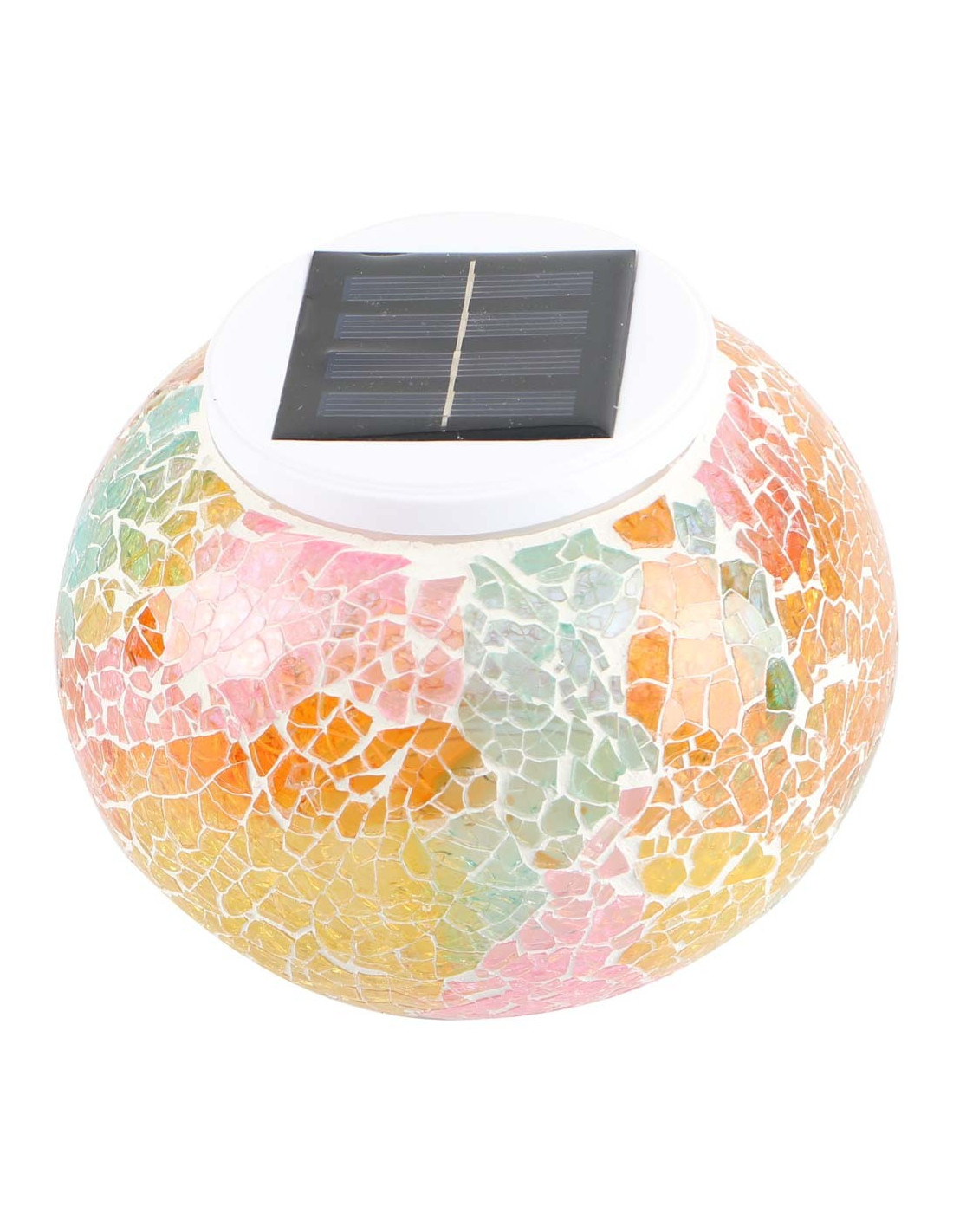 2161 SOLAR GARDEN TABLE LIGHT SHATTERED GLASS 2 IN 1 130 X 105MM
