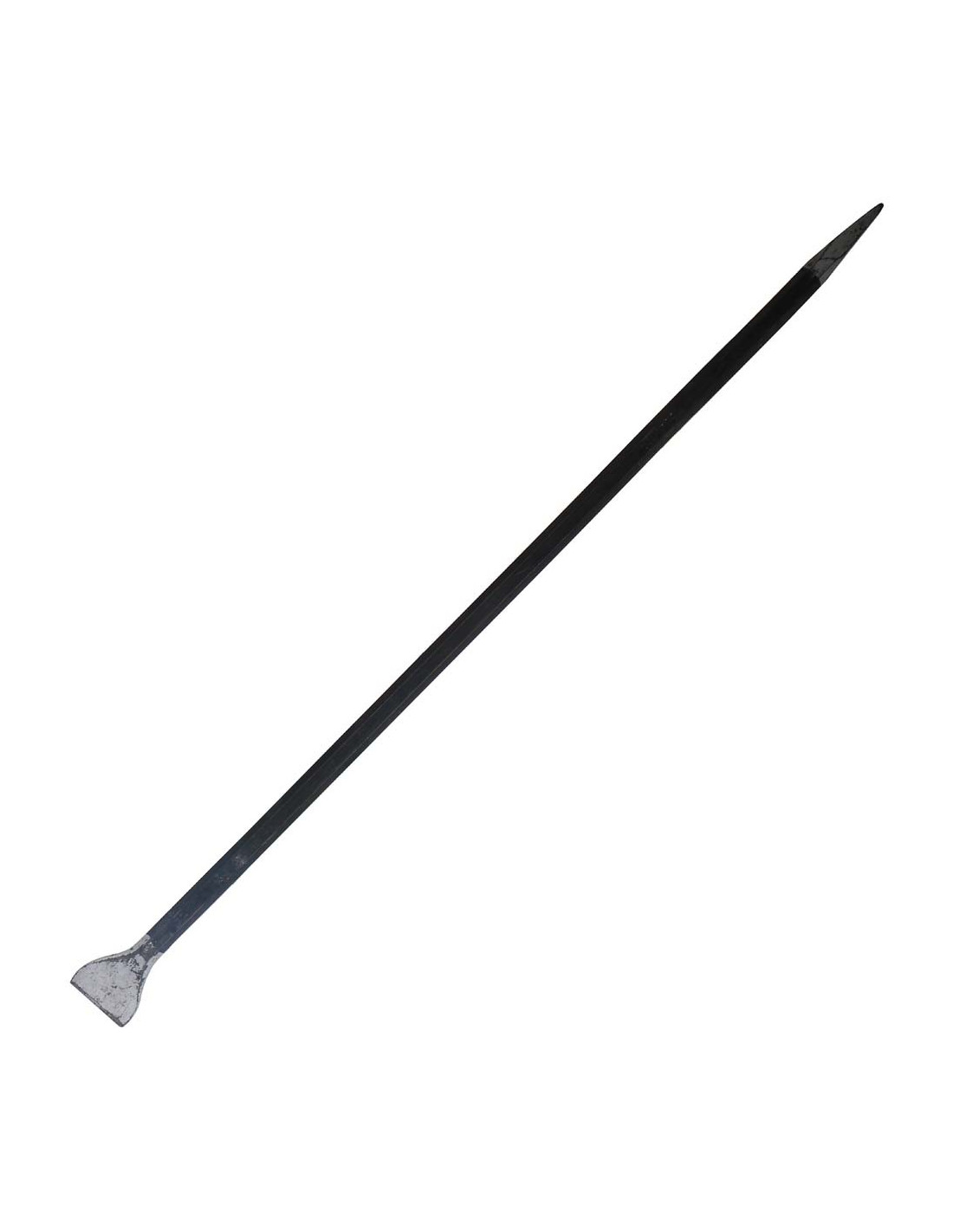 CROW BAR ONE END CHISEL OTHER END CONICAL 25 x 75 MM x 4 FT WITH SILVER