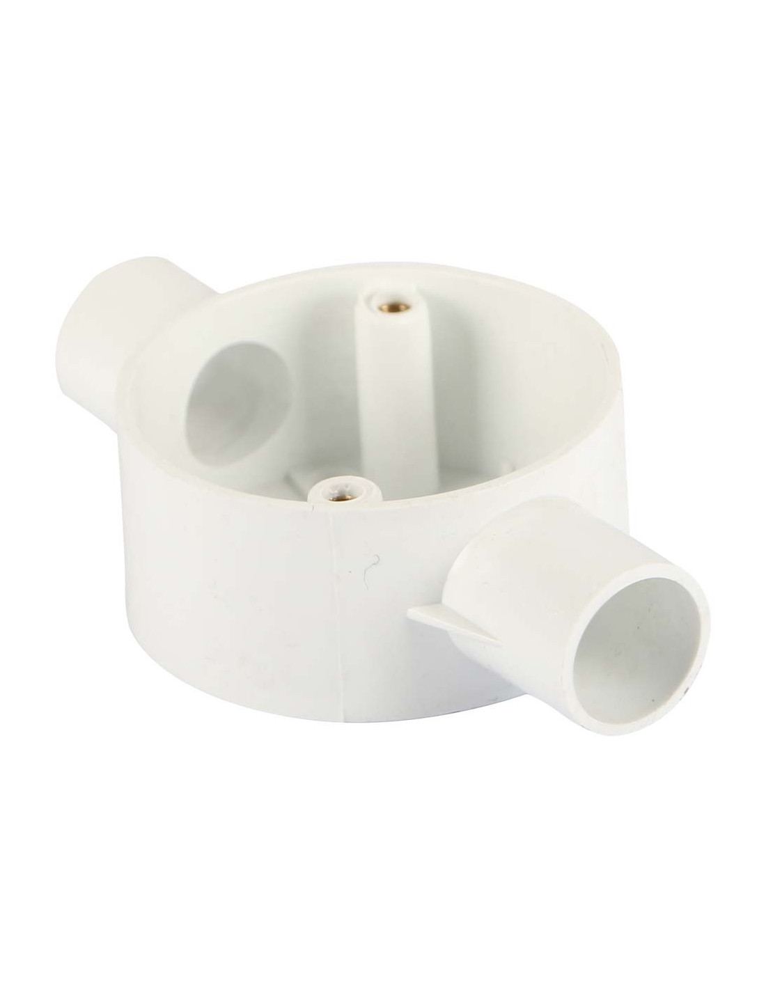 ELECTRIC ROUND BOX 2 WAY x 3/4" WHITE