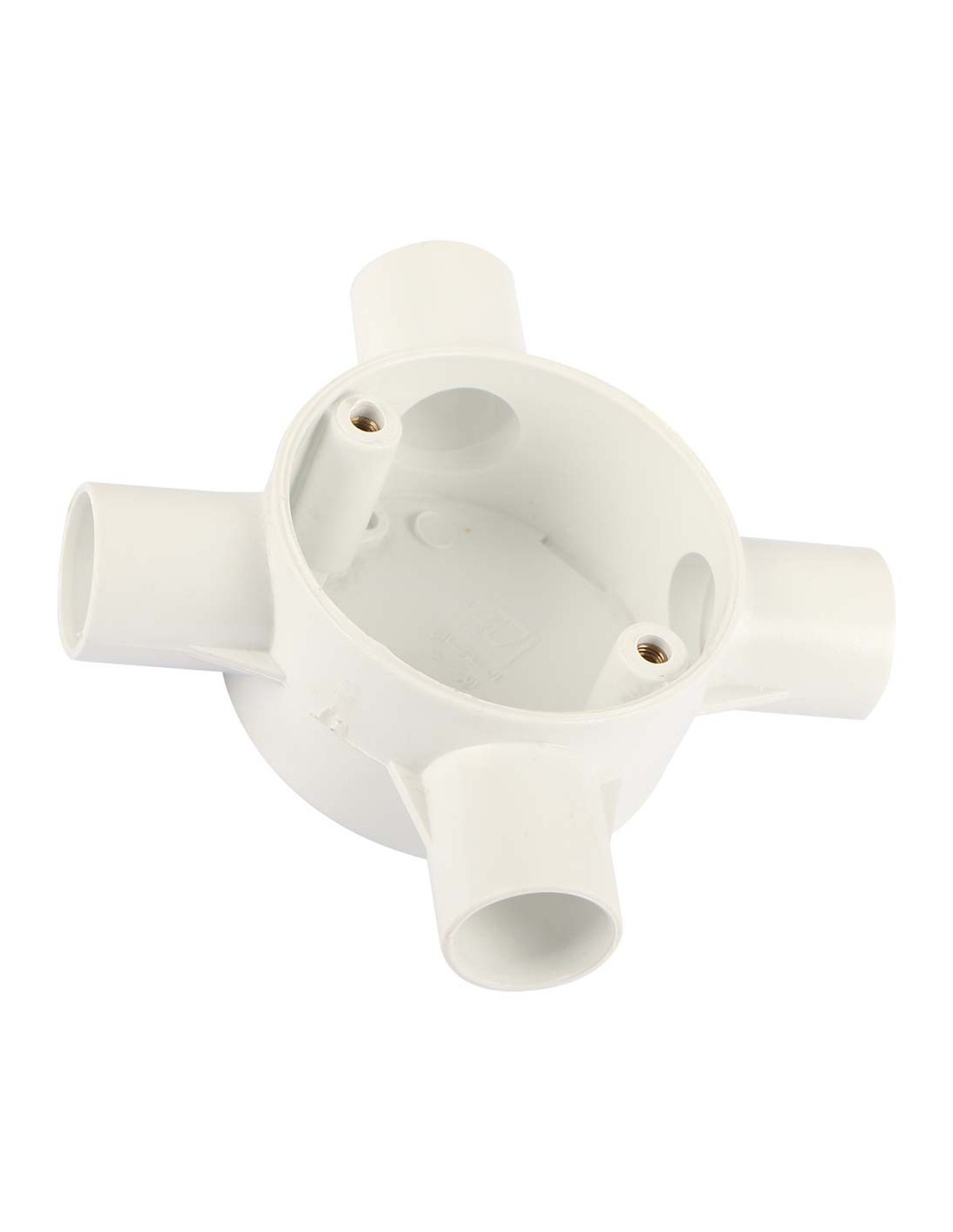 ELECTRIC ROUND BOX 4 WAY x 3/4" WHITE