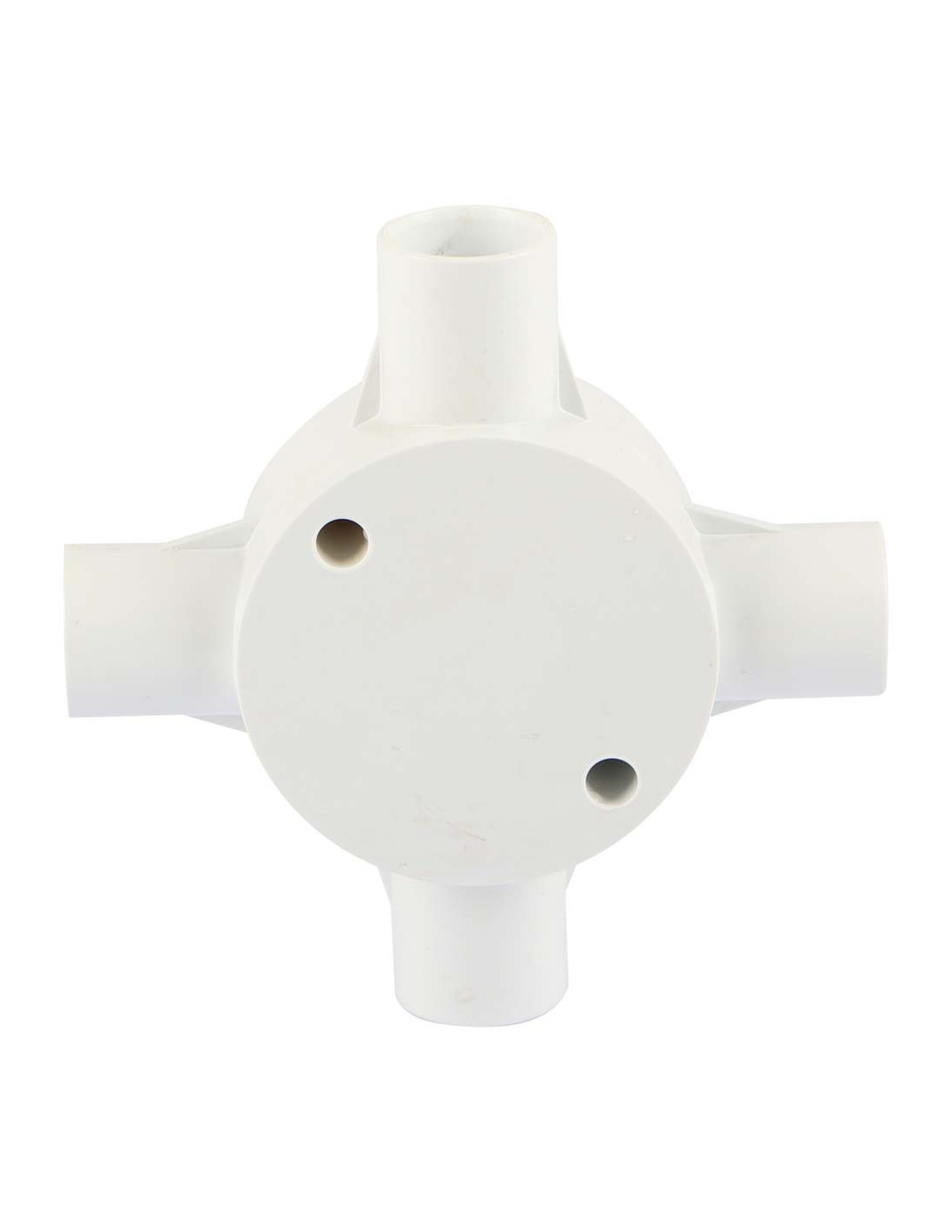 ELECTRIC ROUND BOX 4 WAY x 3/4" WHITE