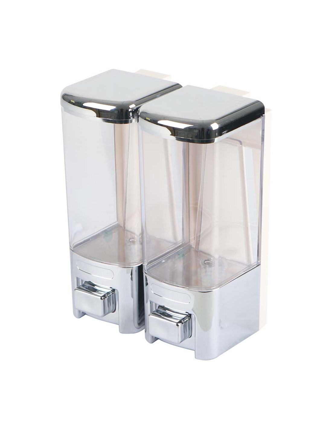 D053B SOAP DISPENSER CHROME SQUARE DOUBLE