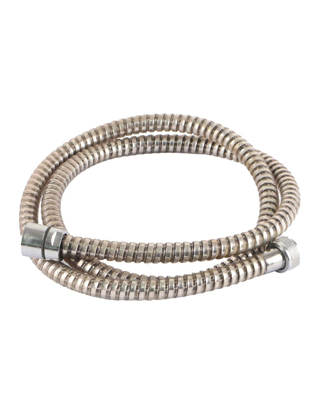 FLEXIBLE PVC SHOWER MIXER CHROME CONNECTION PIPE 120CM