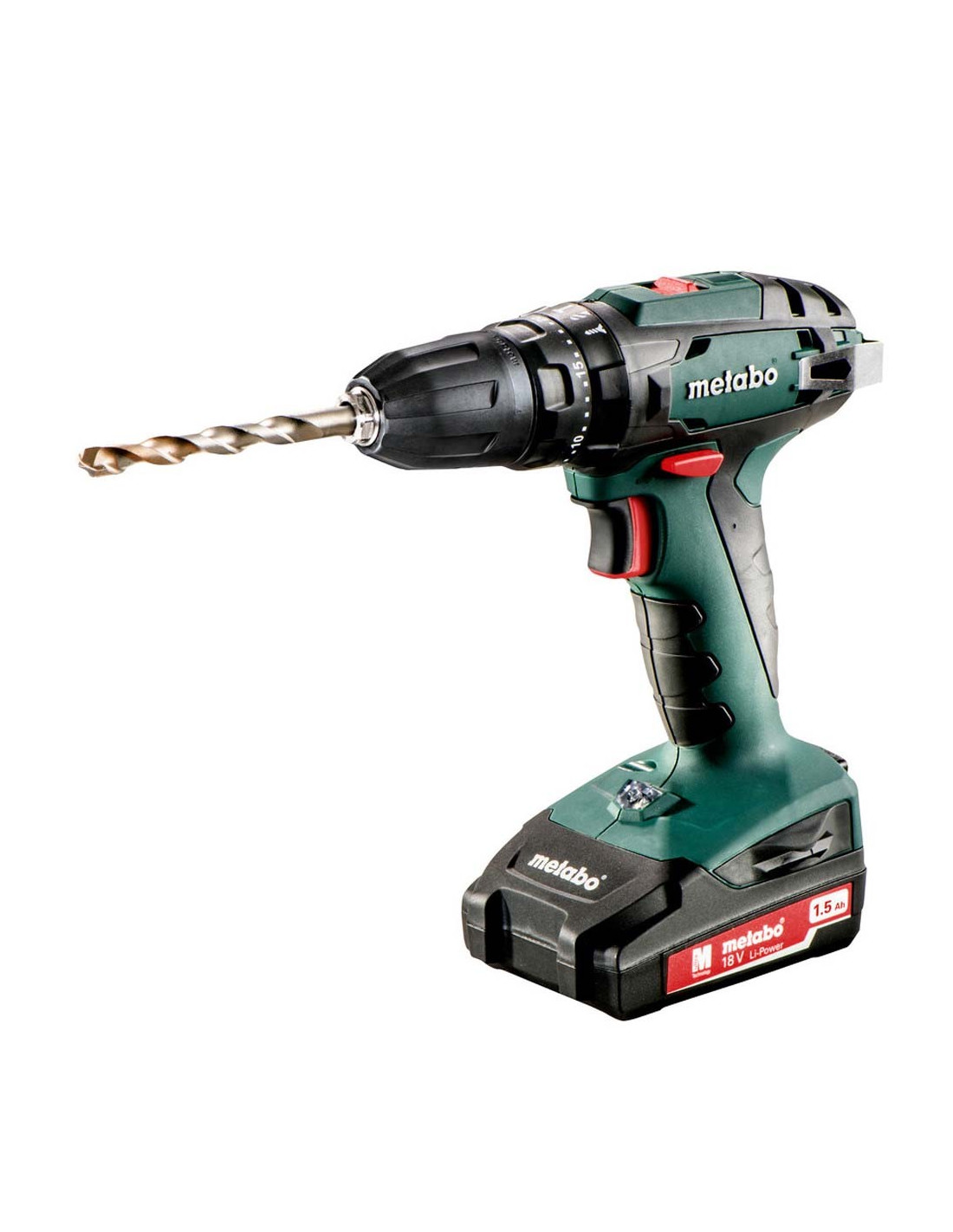 METABO SB18 SET + SC30 CORDLESS HAMMER DRILL WITH DRILL BITS