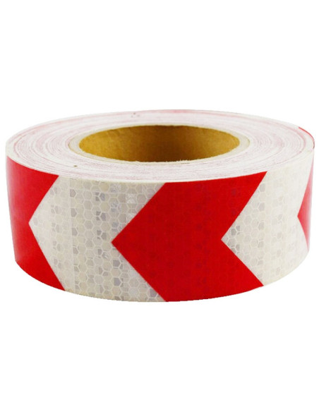 WARNING TAPE ADHESIVE RED/WHTE 5 CM x 25 MTR