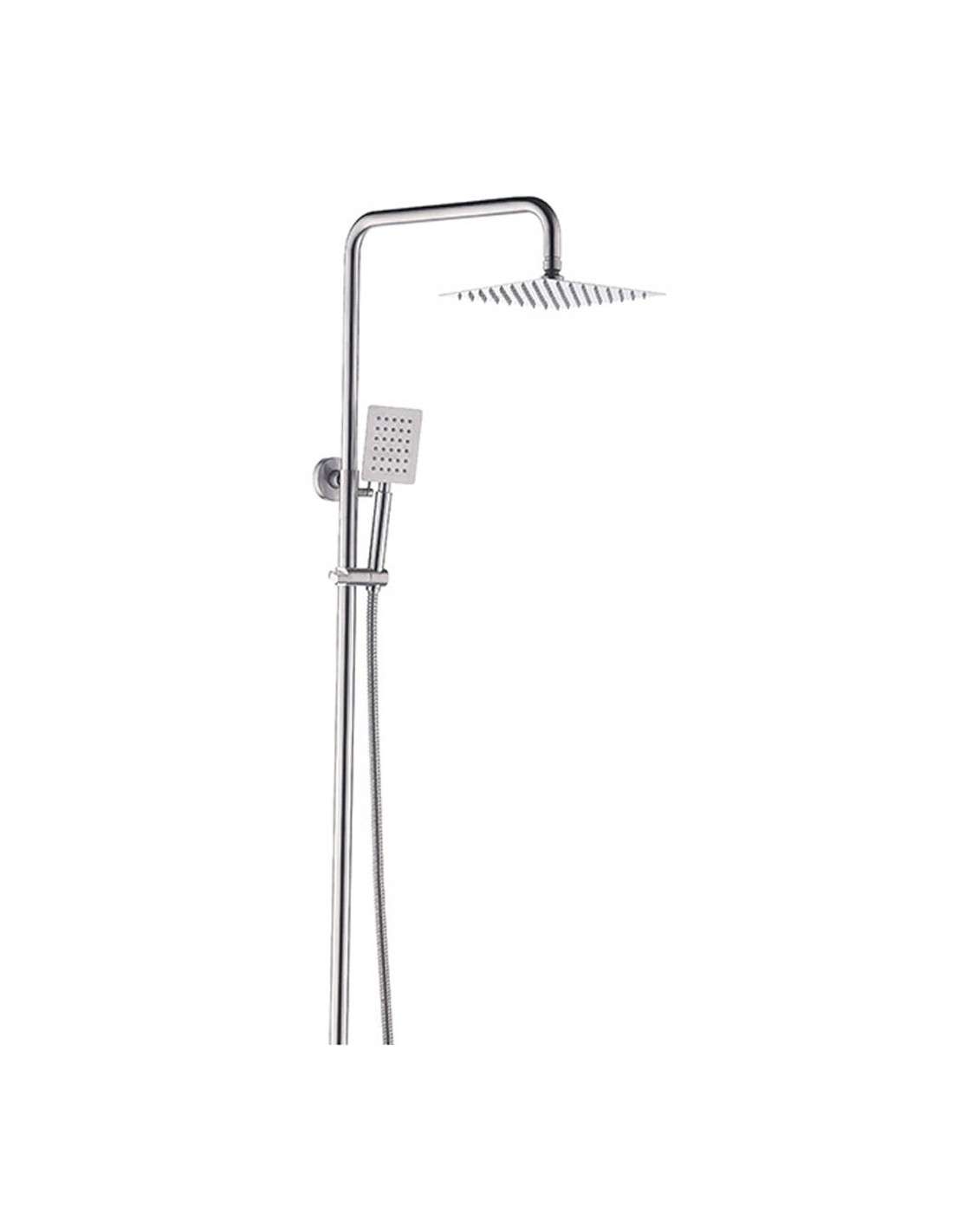 LARGE SQUARE SHOWER STAND WHITE