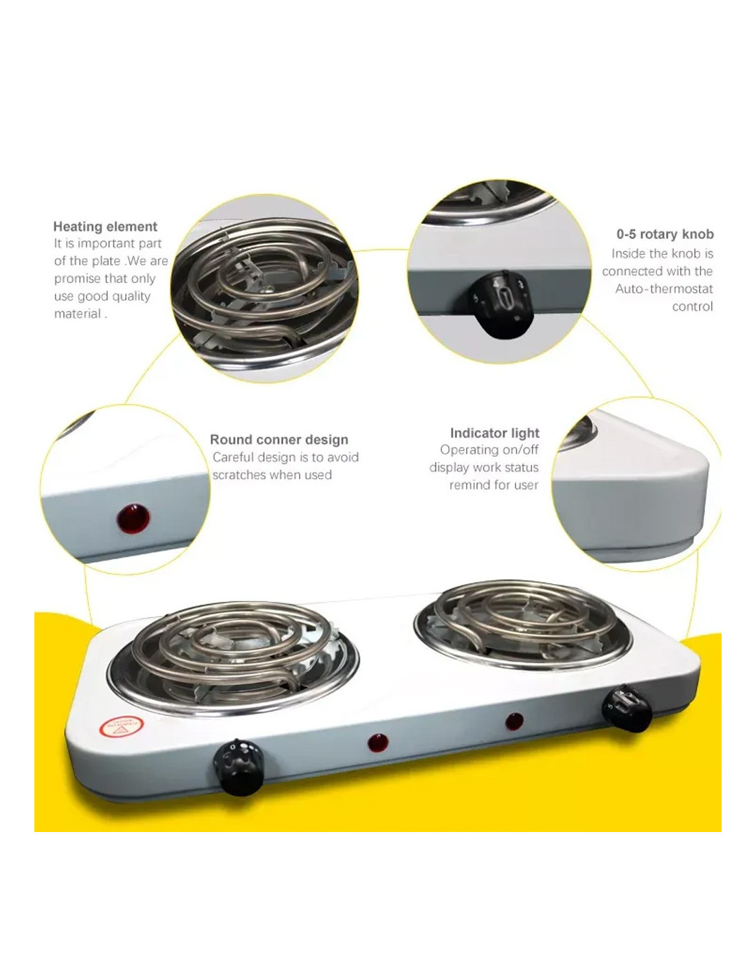 2020B ELECTRIC STOVE WITH 2 BURNER