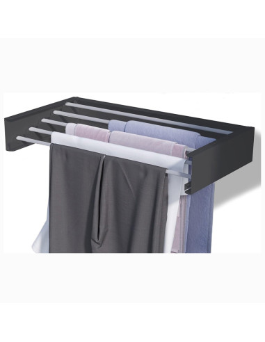 FDR-003 FOLDABLE WALL MOUNTED CLOTHES DRYING RACK 100 X 10.5 X 50CM BLACK