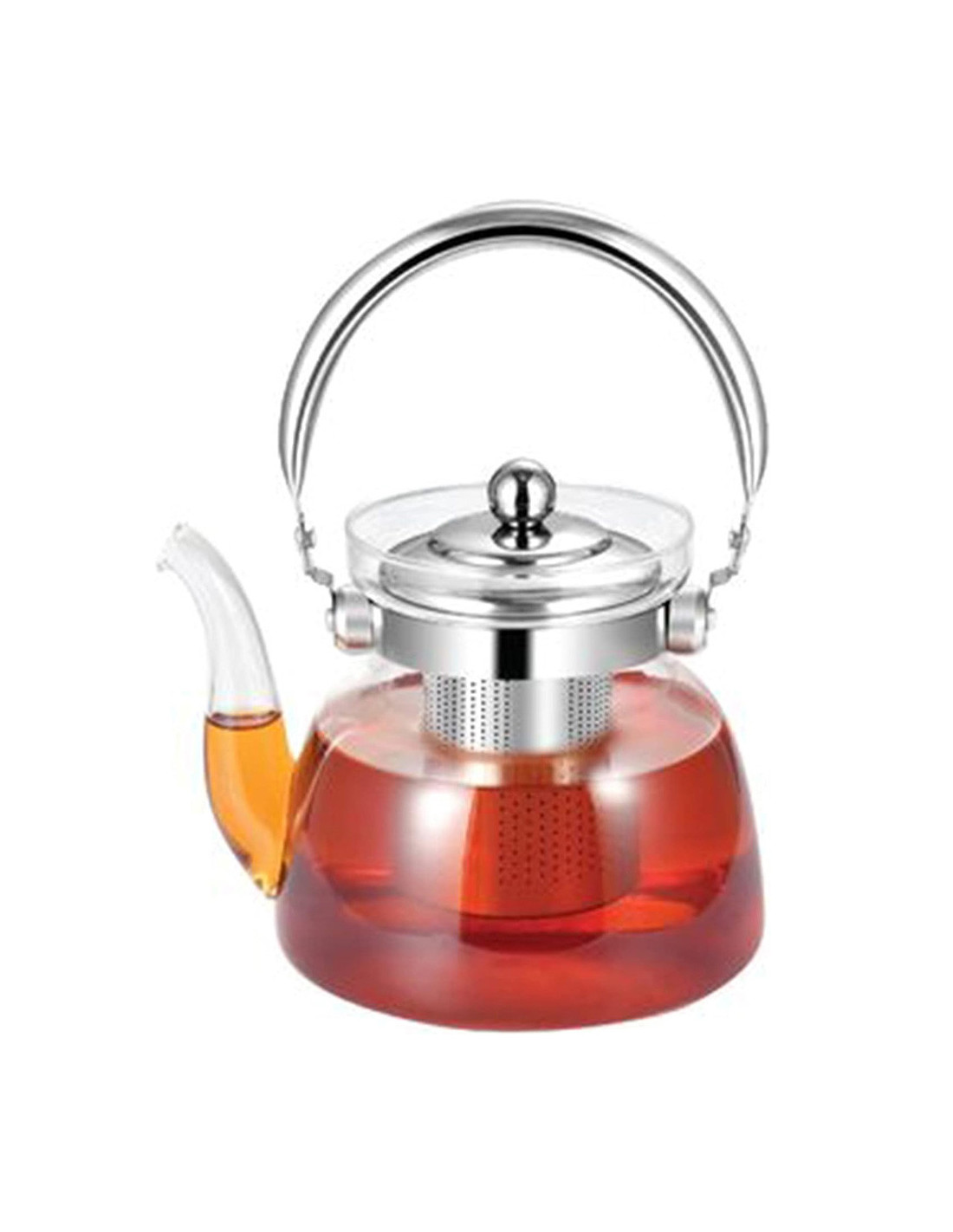 Glass Teapot800Ml Steel Handle